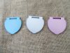 36X Aluminum Cover Heart Compact Make Up Cosmetic Make-Up Mirror