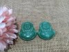6Pcs Jade Lucky Buddha Glass Pendant Healing Fengshui Beads