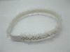 24X New White Black Dot Head Band Hairband with Lace Trim 24X New White Black Dot Head Band Hairband with Lace Trim