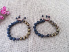 6Pcs New Black Tiger Eye Healing Bead Yoga Drawstring Bracelet 6Pcs New Black Tiger Eye Healing Bead Yoga Drawstring Bracelet