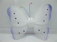10Pcs Purple and White Butterfly Gossamer Craft W/Pin 18x22cm 10Pcs Purple and White Butterfly Gossamer Craft W/Pin 18x22cm