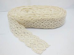 1Bagx20Yards Ivory Floral Linen Trim Embellishment 4cm Wide 1Bagx20Yards Ivory Floral Linen Trim Embellishment 4cm Wide