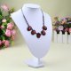 1X White Leatherette Necklace Display Bust 35cm High