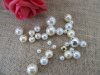 2Packets X 215.5Grams Round Simulate Pearl Loose Beads 8-18mm Mi