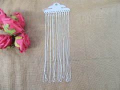 5Sheets X 12 Silver Color Box Chain Necklace 50cm long