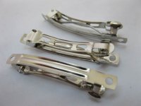 100 Metal Hair Clips Finding Barrette Base 5cm Size