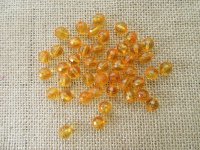 600Pcs Orange Acrylic Faceted Round European Beads 10mm