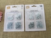12Sheets x 100Pcs Steel Safety Pins Findings Craft Sewing Assort