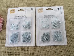 12Sheets x 100Pcs Steel Safety Pins Findings Craft Sewing Assort 12Sheets x 100Pcs Steel Safety Pins Findings Craft Sewing Assort