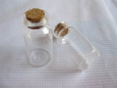 (image for) 228Sets Empty Glass Storage/Display Bottle/Jar with Cork 24x48mm