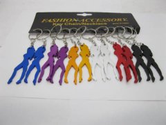 (image for) 48 Aluminium Alloy Belle Beauty Key Rings Mixed Colour