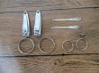 12Sets Nail Clippers and Earpick with Split Rings