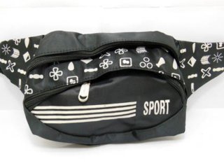4Pcs Black Back Waist Bags Waist Pouch Bum Bags - White