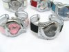 5X Fashion Jewellery Ladies Peach heart bracelet watch