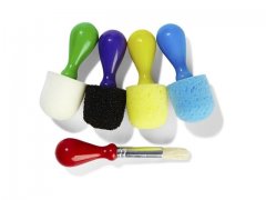 8Packs x 5pcs Sponge Textured Brushes Painting Brush Assorted