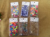 12Sheet x 50Pcs Pony Beads Hair Beads 12mm Dia Retail Pack Mixed