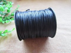 (image for) 1Rolls x 100Yds Black Beading Silky Cord Jewlery Rope 2mm