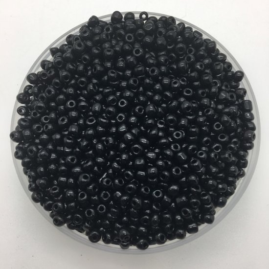 1Bag X 5000Pcs Opaque Glass Seed Beads - Black - Click Image to Close