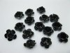 475Pcs Black Flower Beads Findings 15mm
