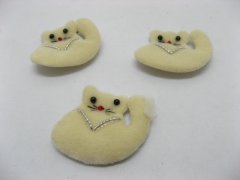 (image for) 100pcs Light CoffeePadded Appliques Craft Cats Embellishments