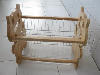 1X Dish Rack Plate Drainer "Bear" Stand dis-w203