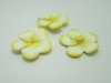 50Pcs Yellow Fimo Beads Frangipani Flower Jewellery Finding 40mm