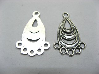 (image for) 2x100 Metal Tear-Drop Earring Connector Finding ac-pe245