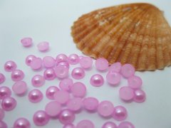 5000Pcs 5mm Light Purple Semi-Circle Simulated Pearl Bead Flatba 5000Pcs 5mm Light Purple Semi-Circle Simulated Pearl Bead Flatba