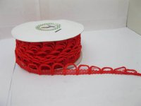 5Roll X 14m Red Braid Lace Ribbon Trim Embellishment