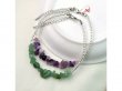 2Packs x 3Pcs Natural Stone Crystal Charm Bracelet Mixed