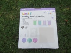 (image for) 1Set 12Pcs Pouring Art Canvas Set DIY Art Craft