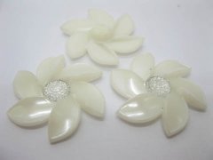20Pcs Pearl White Flower Hairclip Jewelry Finding Beads 6cm 20Pcs Pearl White Flower Hairclip Jewelry Finding Beads 6cm
