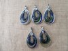 10Pcs Teardrop Glaze Glass Silver Foil Beads Pendant 10Pcs Teardrop Glaze Glass Silver Foil Beads Pendant