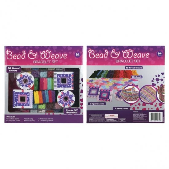 1Set Bead and Weave Bracelet Set Kids Crafts Jewelry Set - Click Image to Close