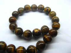 5Strands x 36pcs Tiger Eye Round Gemstone Beads 10mm