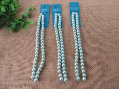 12Sheets X 2Strands Blue Simulate Glass Pearl Beads Unfinished B 12Sheets X 2Strands Blue Simulate Glass Pearl Beads Unfinished B