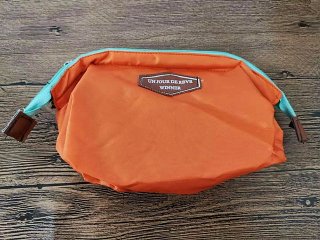 5Pcs Orange Cosmetic Bag Makeup Pouch Case Coin Purse Wallet