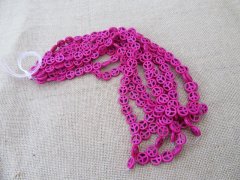 10Strands x 25Pcs Fushia Peace Gemstome Beads 15x3mm 10Strands x 25Pcs Fushia Peace Gemstome Beads 15x3mm