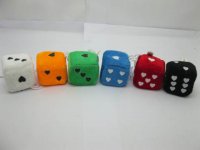 24Pcs Funny Sponge Materials Heart Dice with Sucker Mixed Colo