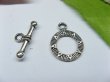 (image for) 50sets Metal Flat Round Toggle Clasp yw-ac-tc57