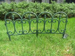(image for) 6Pcs Green Garden Fence Path Grass Wall Fixed Lawn Border Flower
