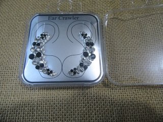 (image for) 4Prs Boxed Crystal Ear Cuff Warp Clip Ear Clip Fashion Earrings