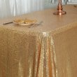 (image for) 1Pc Sparkly Gold Sequin Table Cloth Cover Backdrop Wedding Party