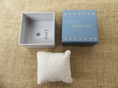 (image for) 6Pcs HQ Blue Watch Bracelet Bangle Display Boxes Gift Case Hemp 