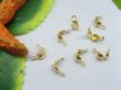 (image for) 200pcs Gold Plated Double Loop Bead Tips