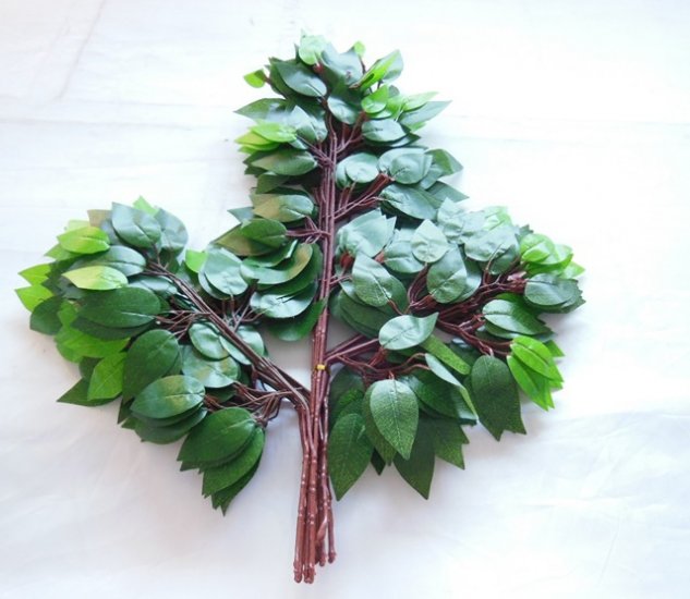 12X Artificial Banyan Leaves Wedding Favor - Click Image to Close