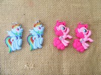 50Pcs Unicorn Little Pony Pendant Keychain Charms Kids DIY