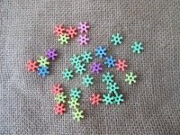 1200 Colorful Snowflake Shaped Plastic Beads DIY Jewellery Makin
