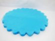 (image for) 100 Light Blue Scalloped Edge Tulle Round Circles Wedding Favor