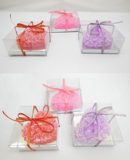 6Pcs Lovely Heart Shaped Scented Rose Candles Wedding Favor - Click Image to Close